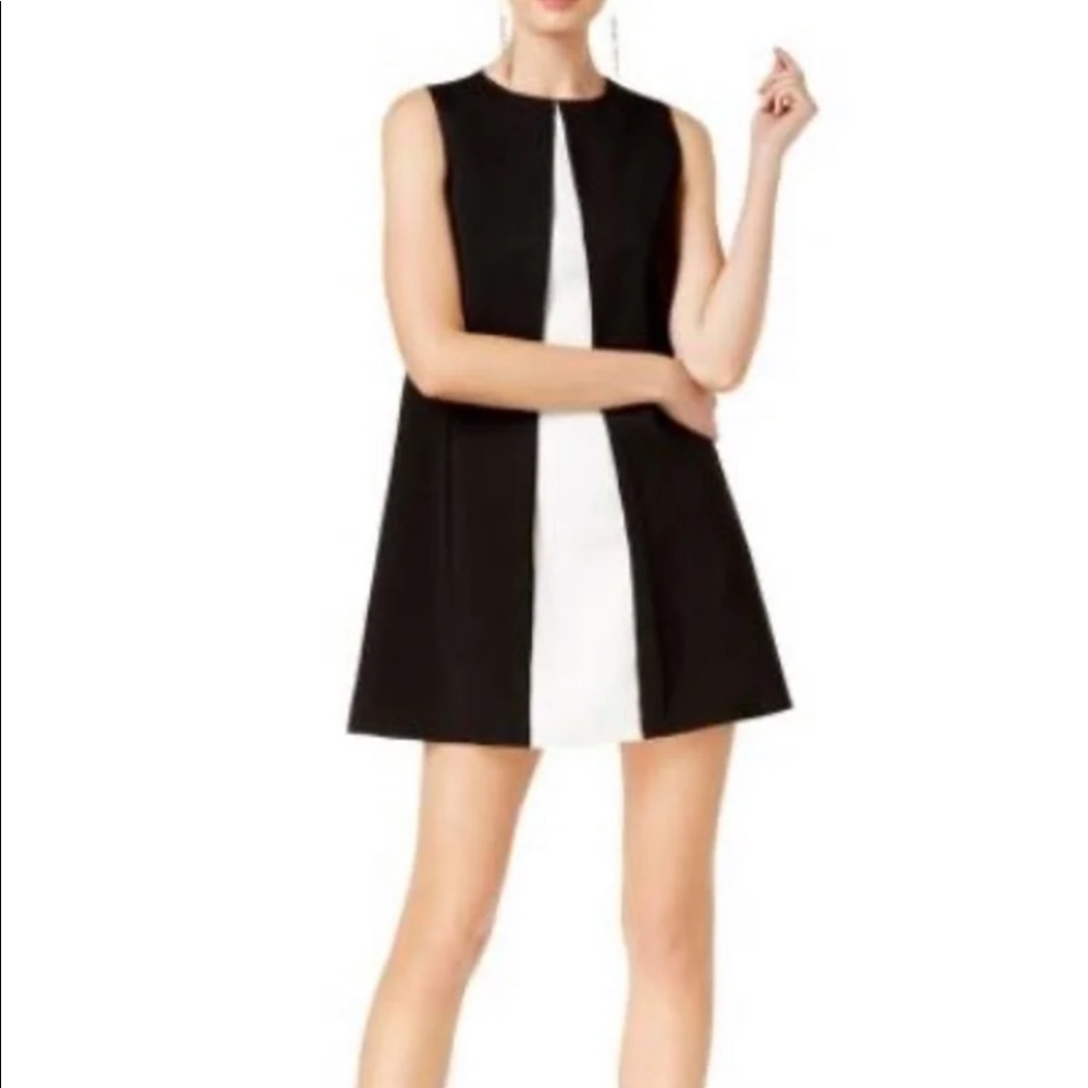Rachel Zoë Wool Blend Colorblock Dress